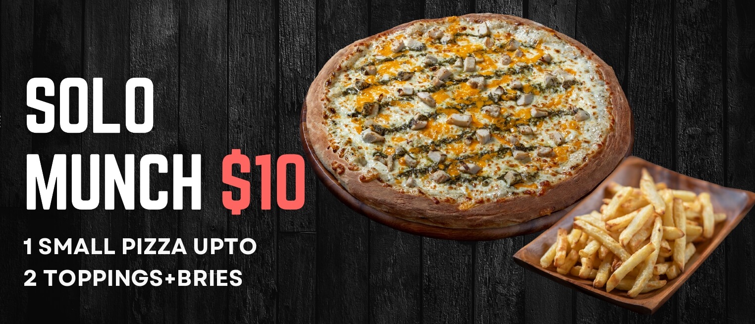 1 small pizza + bries $10